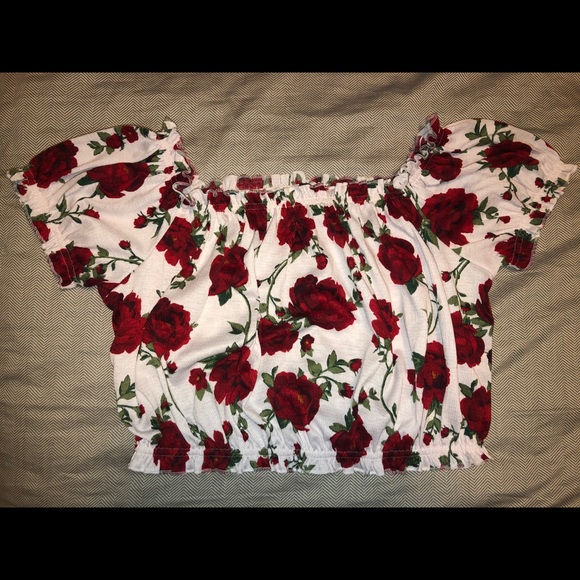 Roses Off the Shoulder Top - Picture 1 of 2